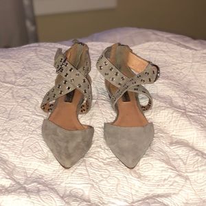 Halogen molly taupe suede flats